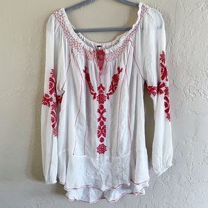 Free People Fondly St. Tropez Embroidered Tunic